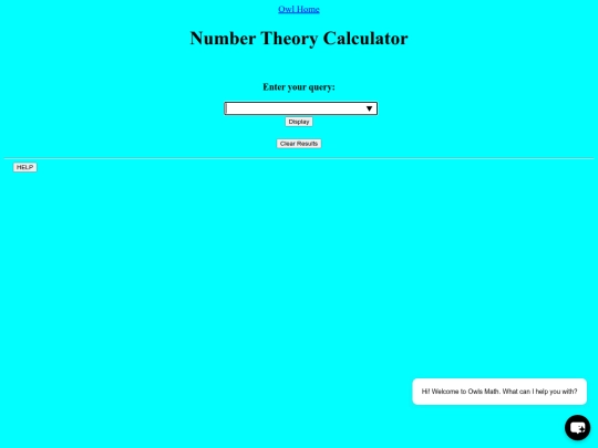 Number Theory Calculator/calculator screenshot