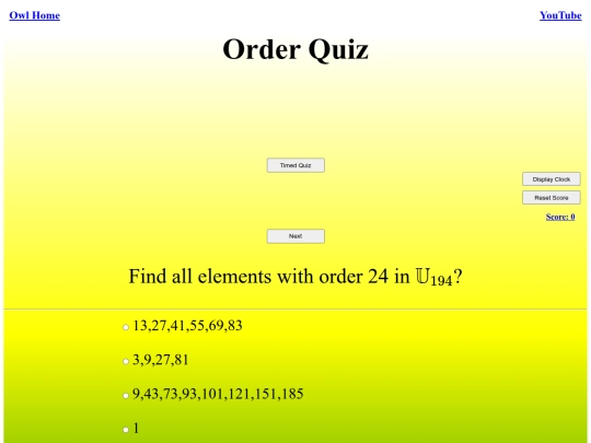 Order Quiz/order screenshot