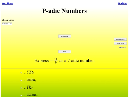 P-adic Numbers/p-adic screenshot