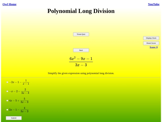 Polynomial Long Division/poly screenshot
