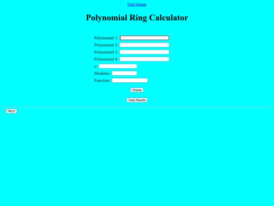 Polynomial Ring Calculator/calculator screenshot