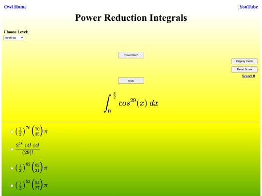 Power Reduction Integrals/power screenshot