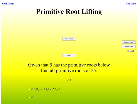 Primitive Root Lifting/primitive screenshot