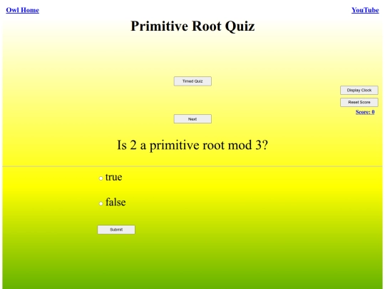 Primitive Root Quiz/primitive screenshot