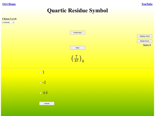 Quartic Residue Symbol/quartic screenshot