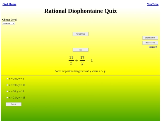Rational Diophontaine Quiz/rational screenshot