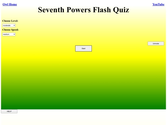 Seventh Powers Flash Quiz/power screenshot