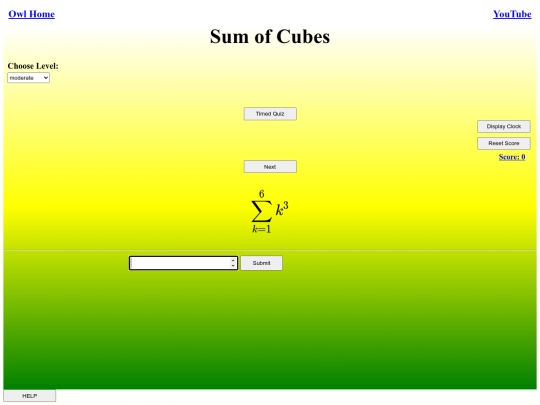 Sum of Cubes/cubes screenshot