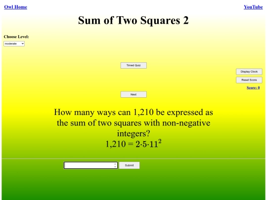 Sum of Two Squares 2/sum screenshot