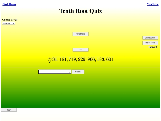 Tenth Root Quiz/roots screenshot