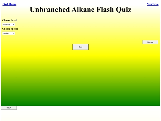 Unbranched Alkane Flash Quiz/alkane screenshot