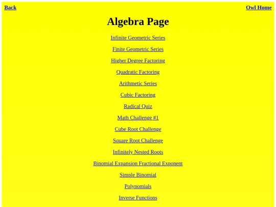 algebra screenshot