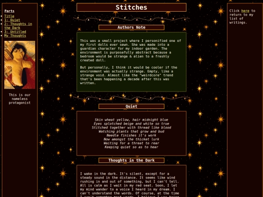 writing/stitches screenshot