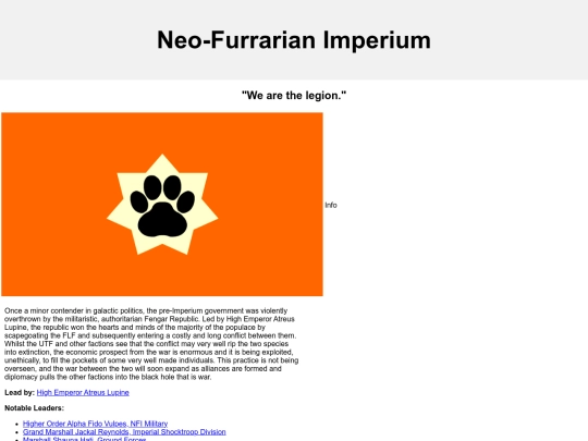Factions/neofurrarianimperium screenshot