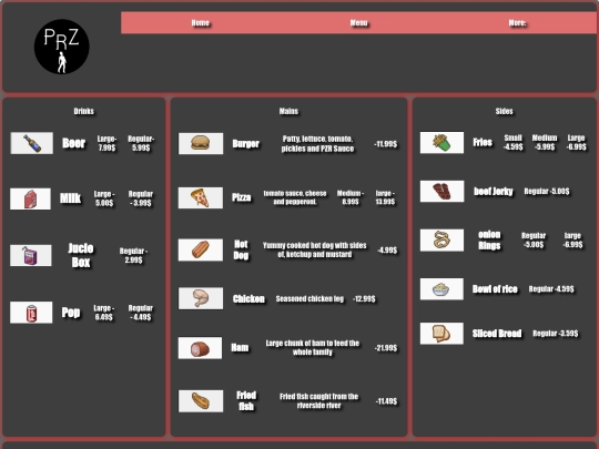 Project2Menu screenshot