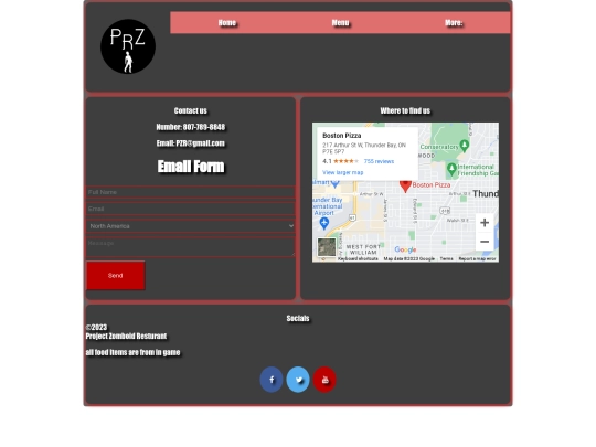 project2contactUs screenshot