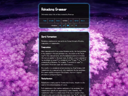 conlang/rokadong-grammar screenshot