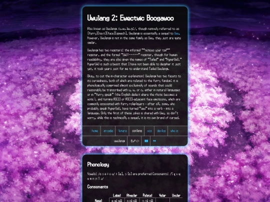 conlang/uwulangii screenshot