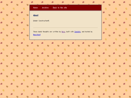 blog/about screenshot