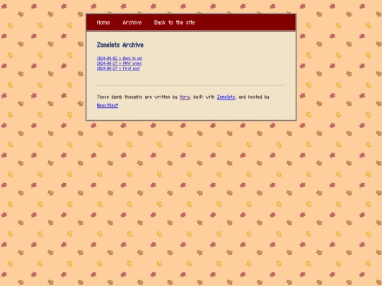 blog/archive screenshot