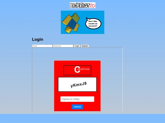 login screenshot