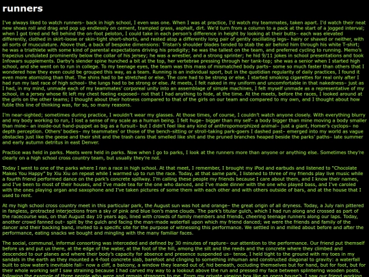 essay/runners screenshot