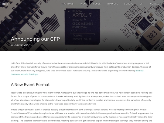blog/cfp screenshot