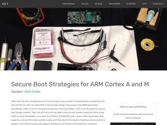 talks/josh-datko-secure-boot-strategies-arm screenshot