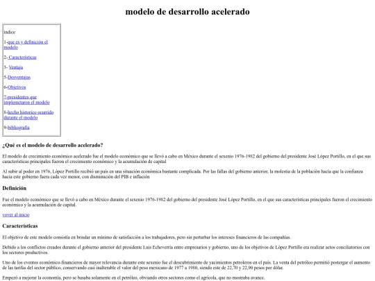 proyecto/modelo de desarrollo acelerado screenshot