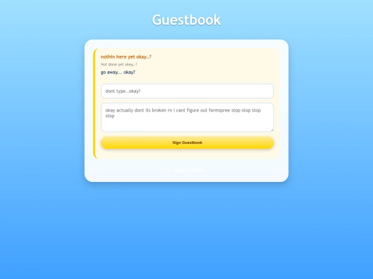 guestbook screenshot