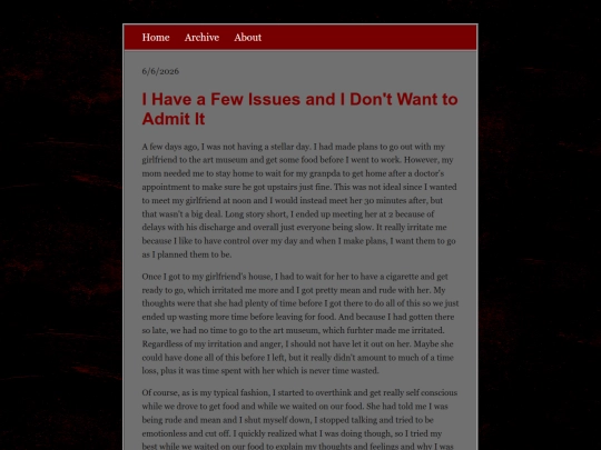 posts/2026-06-06-I-Have-A-Few-Issues-And-I-Dont-Want-To-Admit-It screenshot