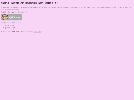 Sams-website screenshot