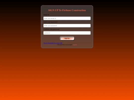 Assignment2/signup screenshot