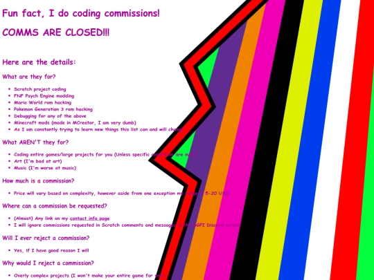 Commissions screenshot