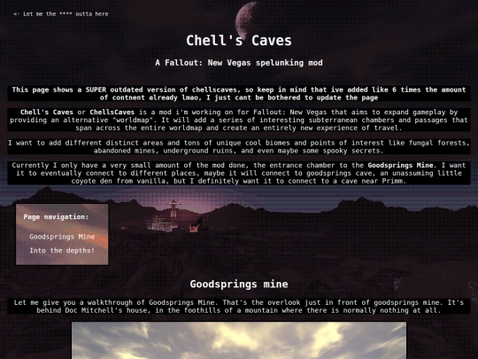 projects/modding/newvegas/chellscaves screenshot