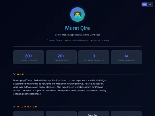 murat/portfolio screenshot