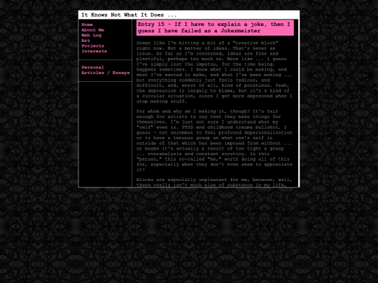 weblog screenshot