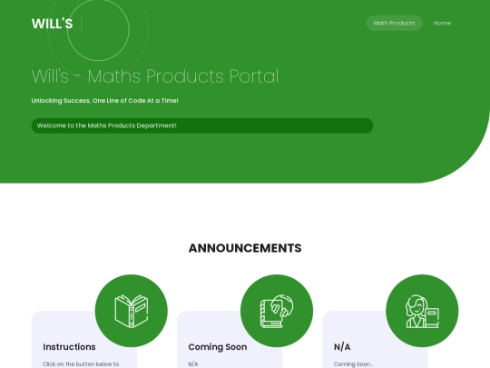 pages/MathProducts screenshot