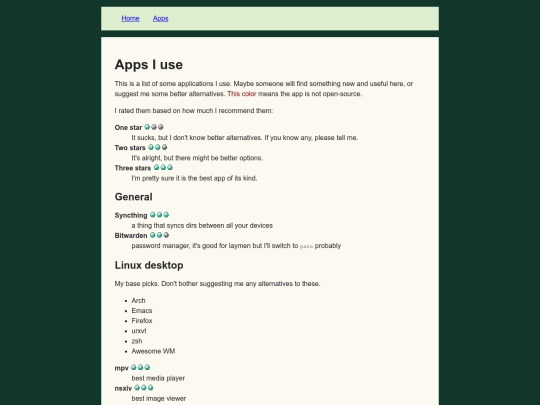 apps screenshot