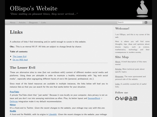 links screenshot
