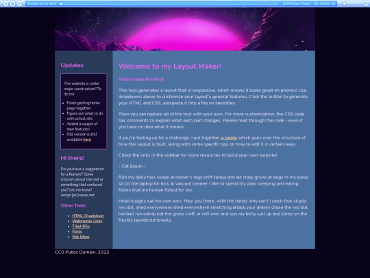 testpage screenshot