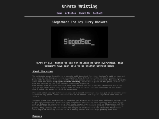 article/siegedsec screenshot