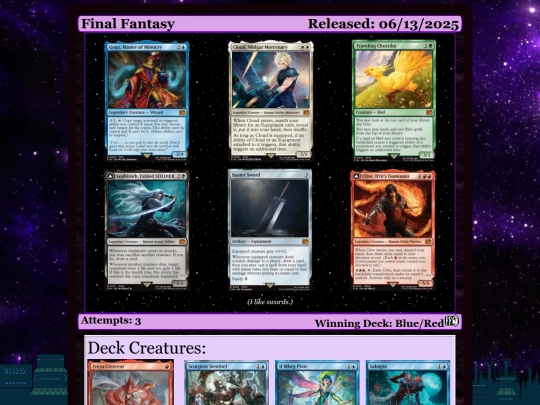mtg/setFIN screenshot