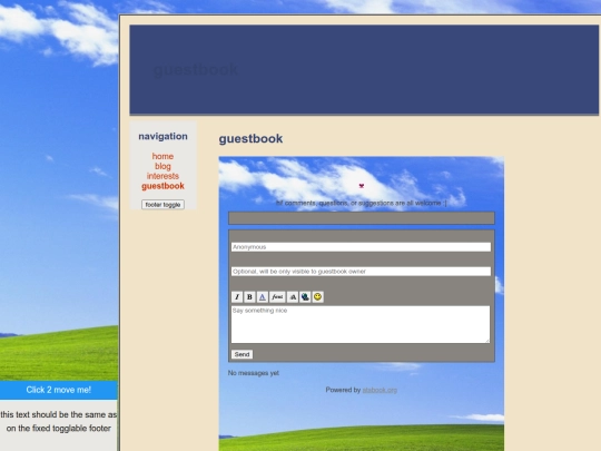 guestbook screenshot