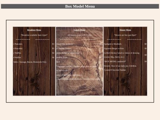 restaurantmenu screenshot