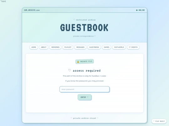 guestbook screenshot