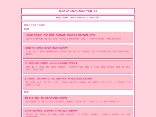 pages/diary/diary screenshot