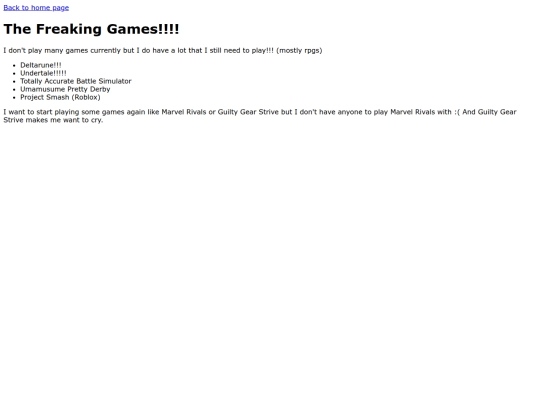 games screenshot