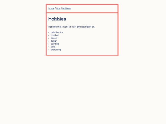 pages/myhobbies screenshot