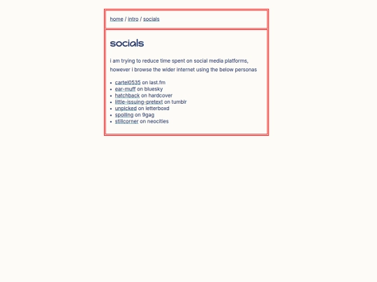 pages/socials screenshot